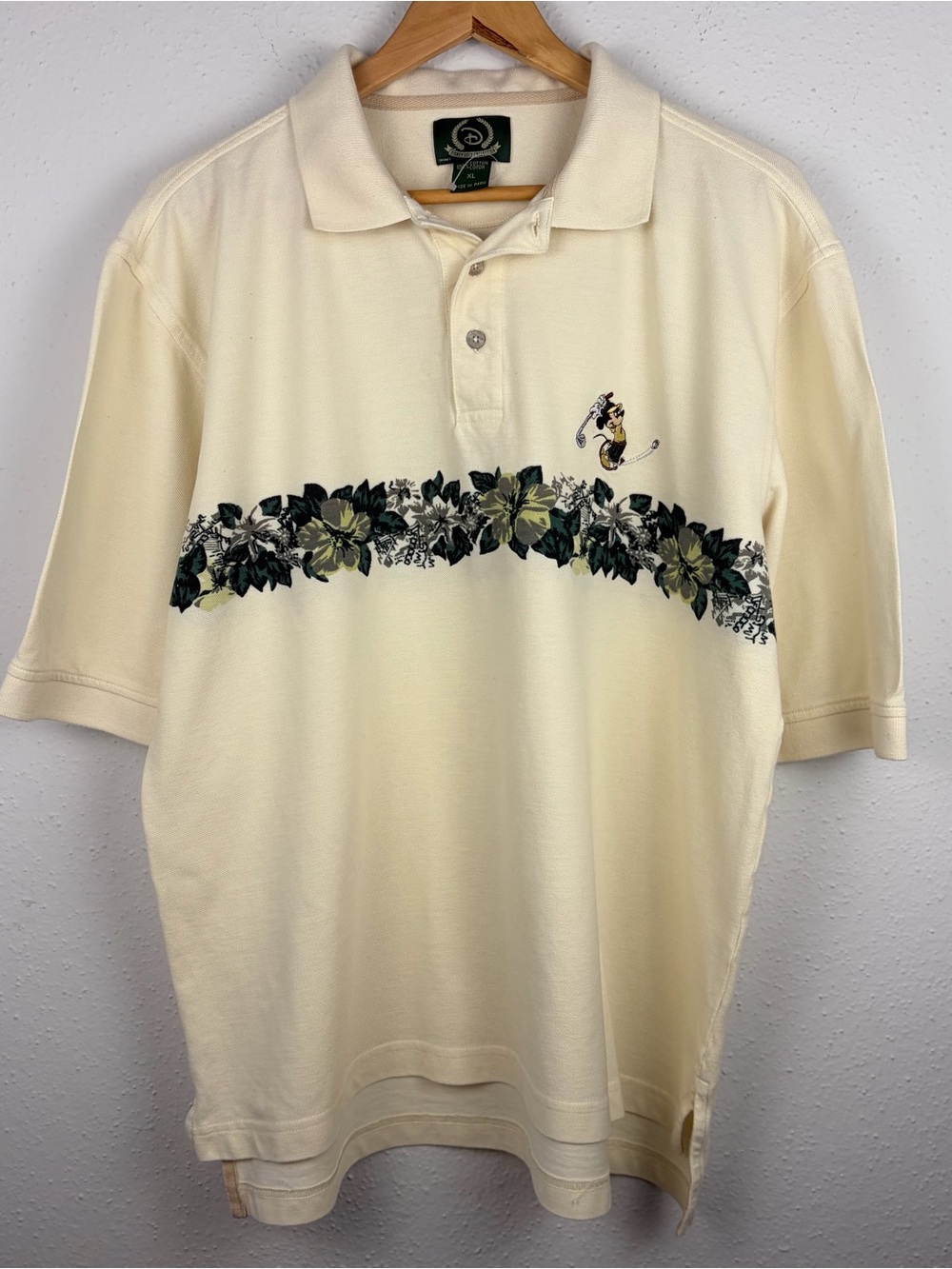 Disney Golf Collection Mickey Mouse Embroidered Polo Shirt Men’s XL Cotton Peru